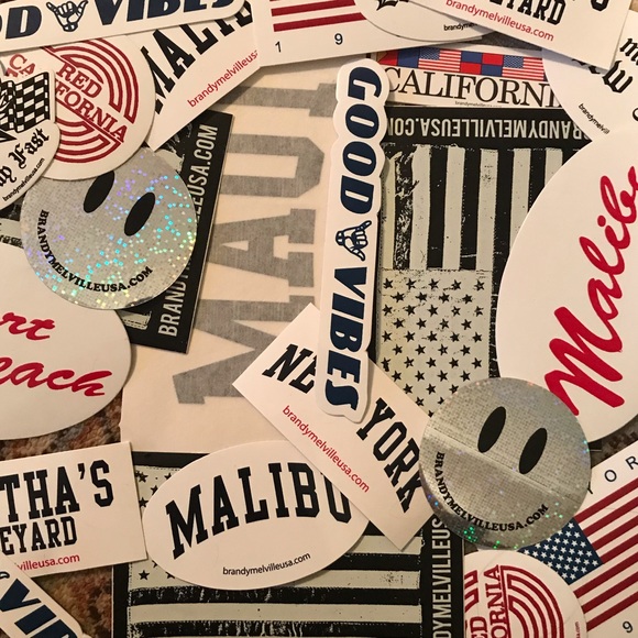 10 Random Brandy Melville Stickers! - Picture 2 of 2